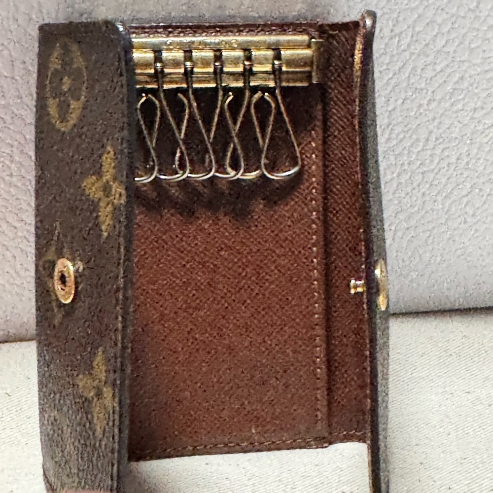 Louis Vuitton Brown Monogram Key Holder with Gold Hardware